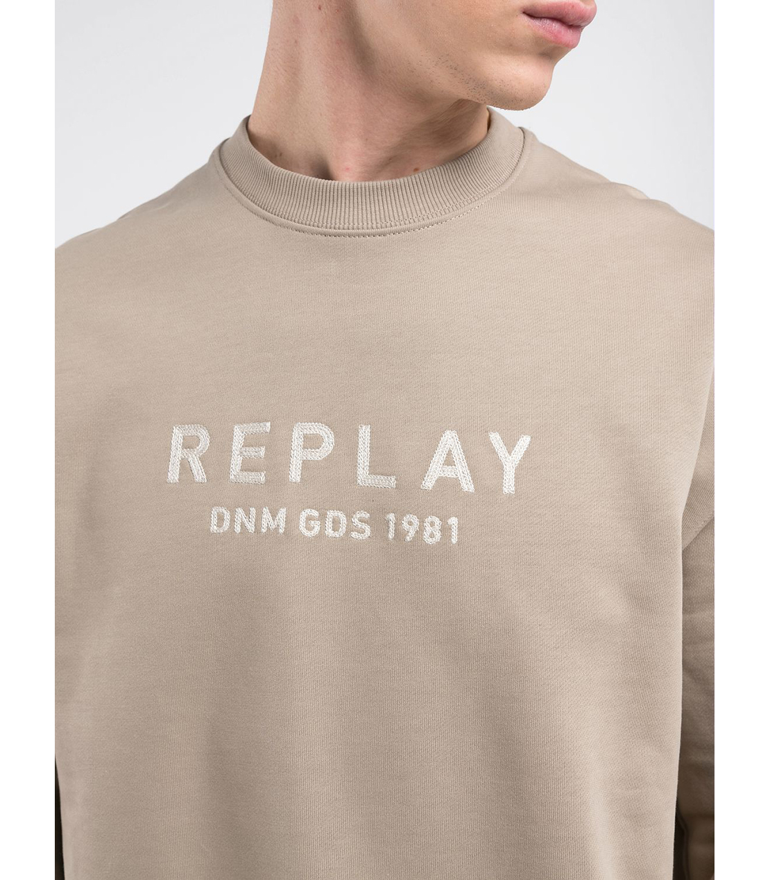 レタリング付きリラックスフィットスウェットシャツ 詳細画像 ベージュ 4